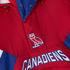 NHL Montreal Canadiens OVO x Starter Half-Zip Hooded Jacket - Red