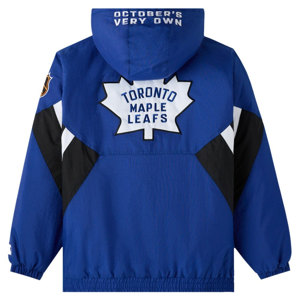 NHL Toronto Maple Leafs OVO x Starter Half-Zip Hooded Jacket - Blue