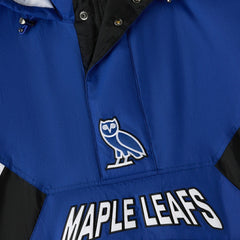 NHL Toronto Maple Leafs OVO x Starter Half-Zip Hooded Jacket - Blue