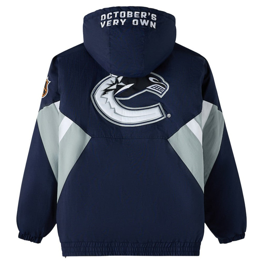 NHL Vancouver Canucks OVO x Starter Half-Zip Hooded Jacket - Blue