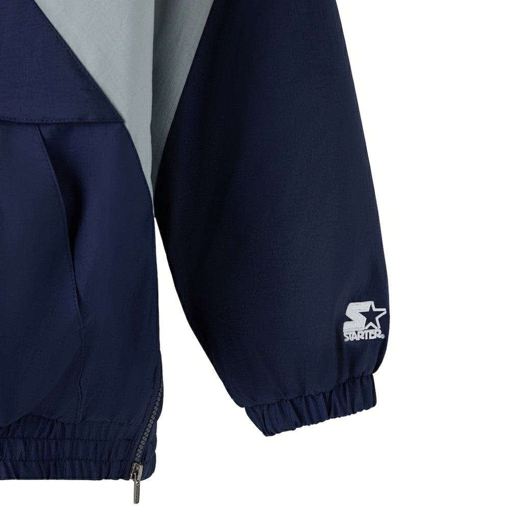 NHL Vancouver Canucks OVO x Starter Half-Zip Hooded Jacket - Blue