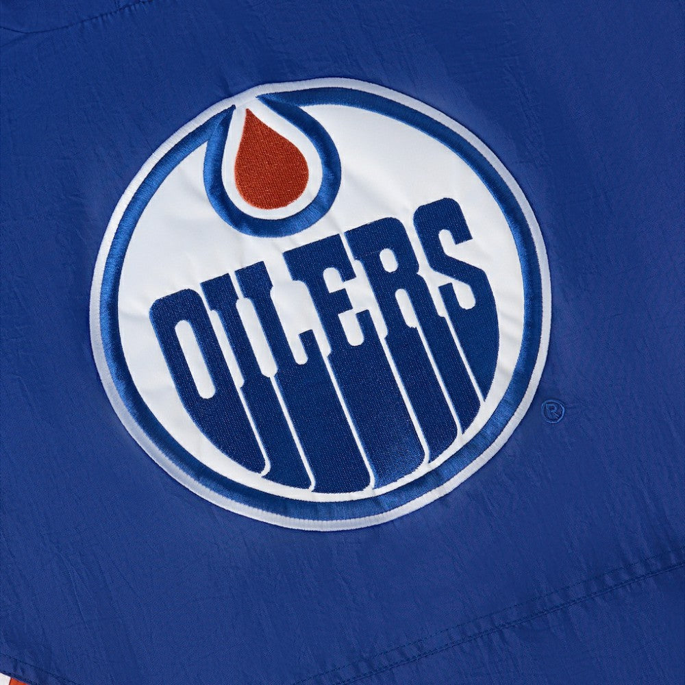 NHL Edmonton Oilers OVO x Starter Half-Zip Hooded Jacket - Royal