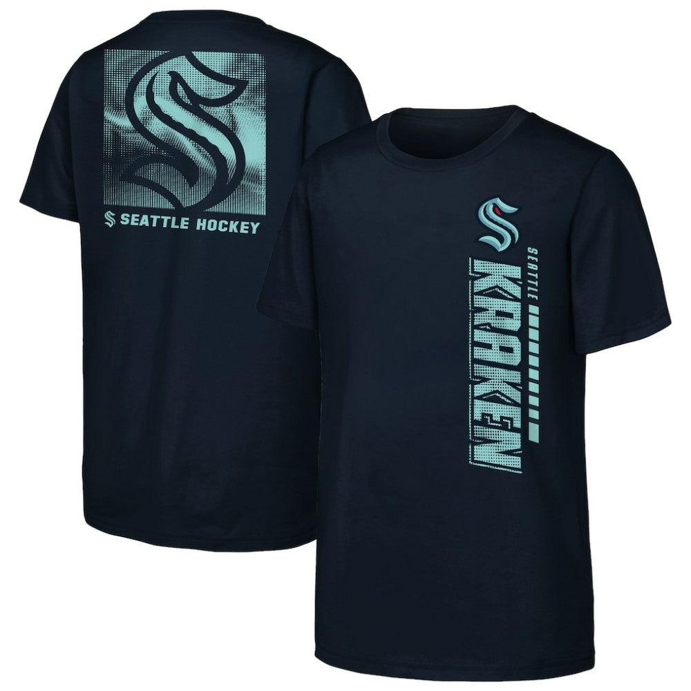 NHL Seattle Kraken Youth Atmosphere T-Shirt - Navy