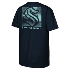 NHL Seattle Kraken Youth Atmosphere T-Shirt - Navy