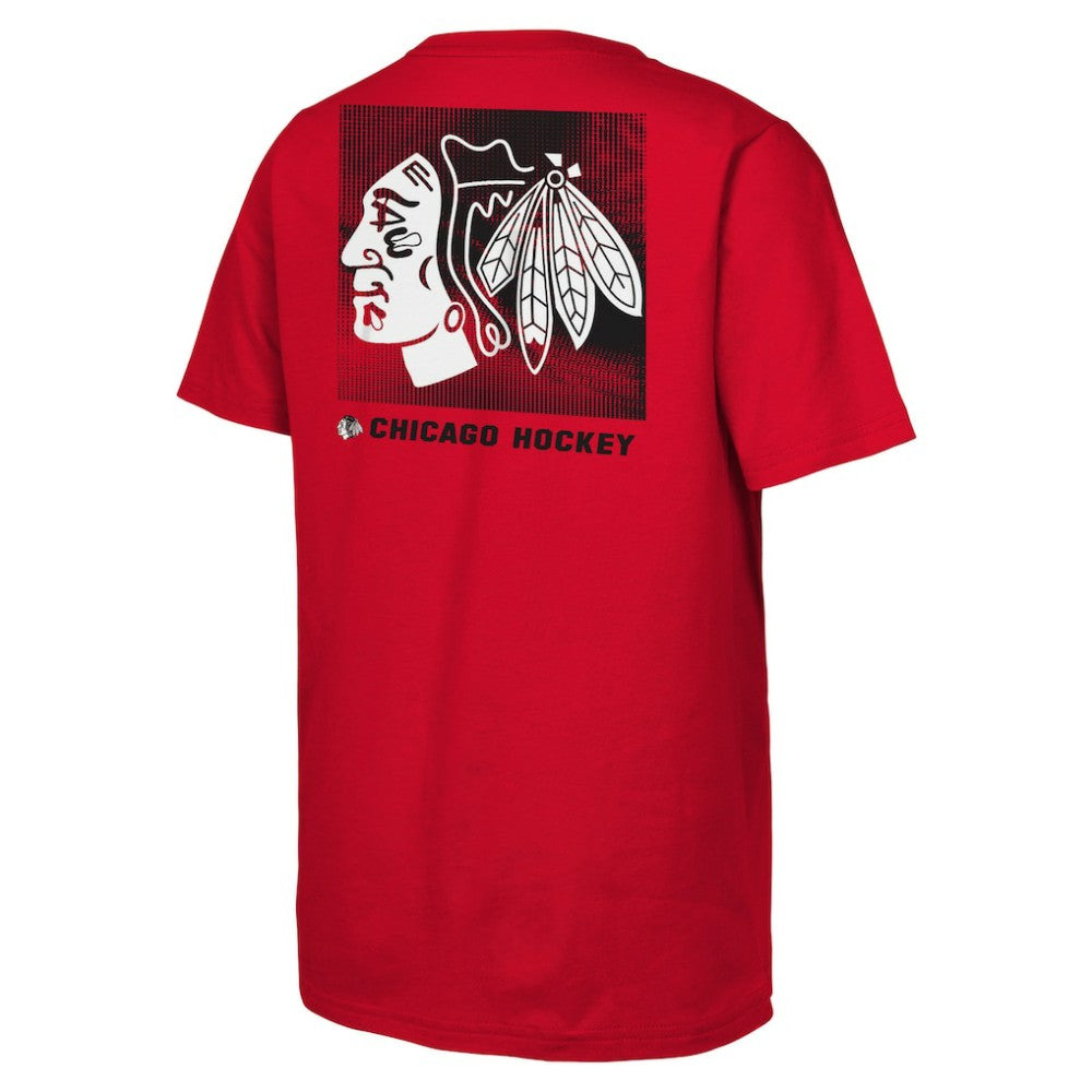 NHL Chicago Blackhawks Youth Atmosphere T-Shirt - Red