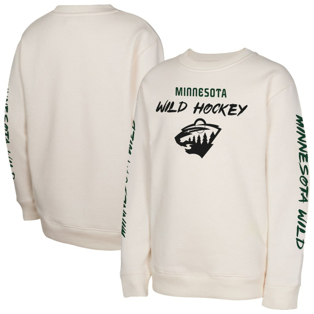 NHL Minnesota Wild Youth Star Power Pullover Sweatshirt - Cream
