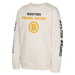 NHL Boston Bruins Youth Star Power Pullover Sweatshirt - Cream