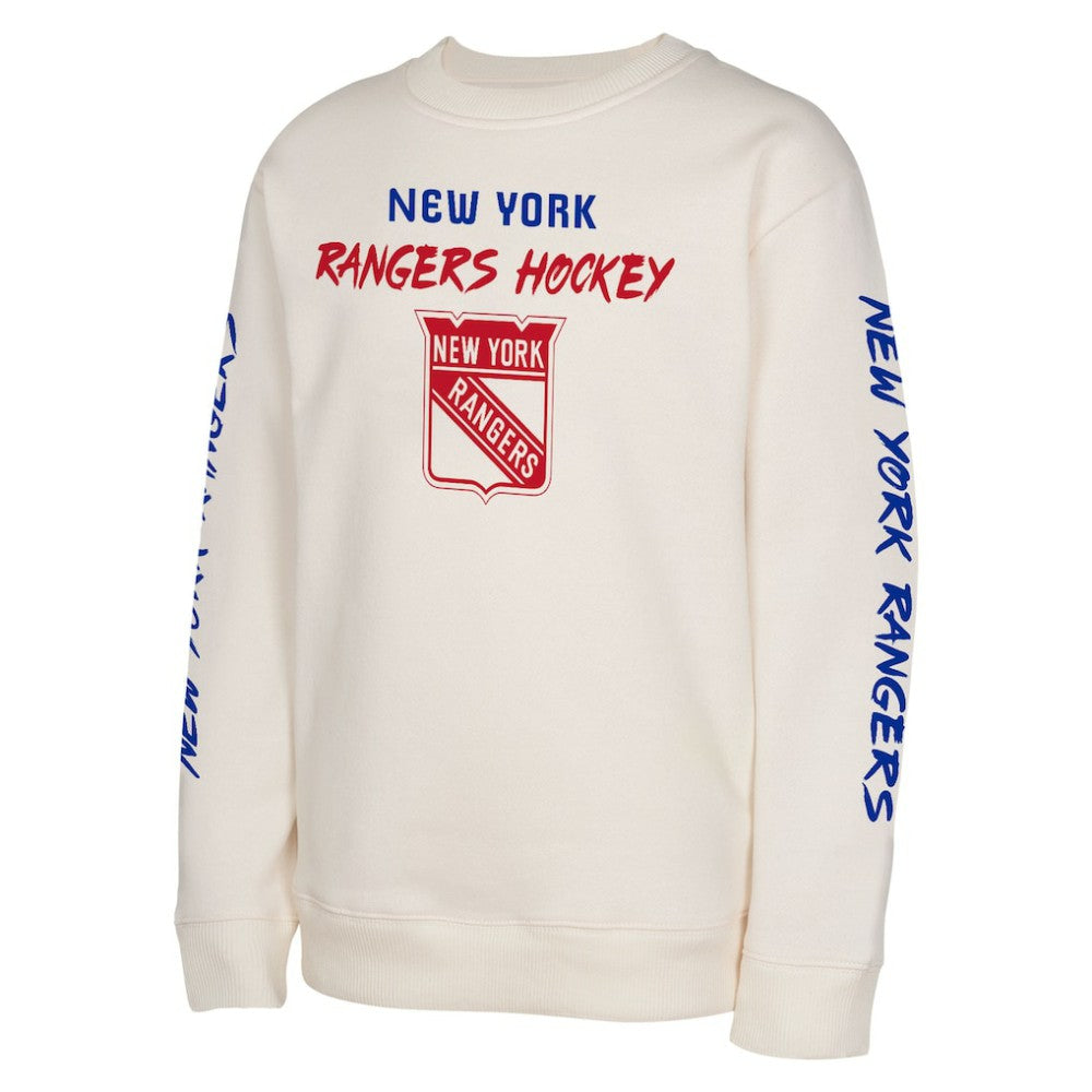 NHL New York Rangers Youth Star Power Pullover Sweatshirt - Cream