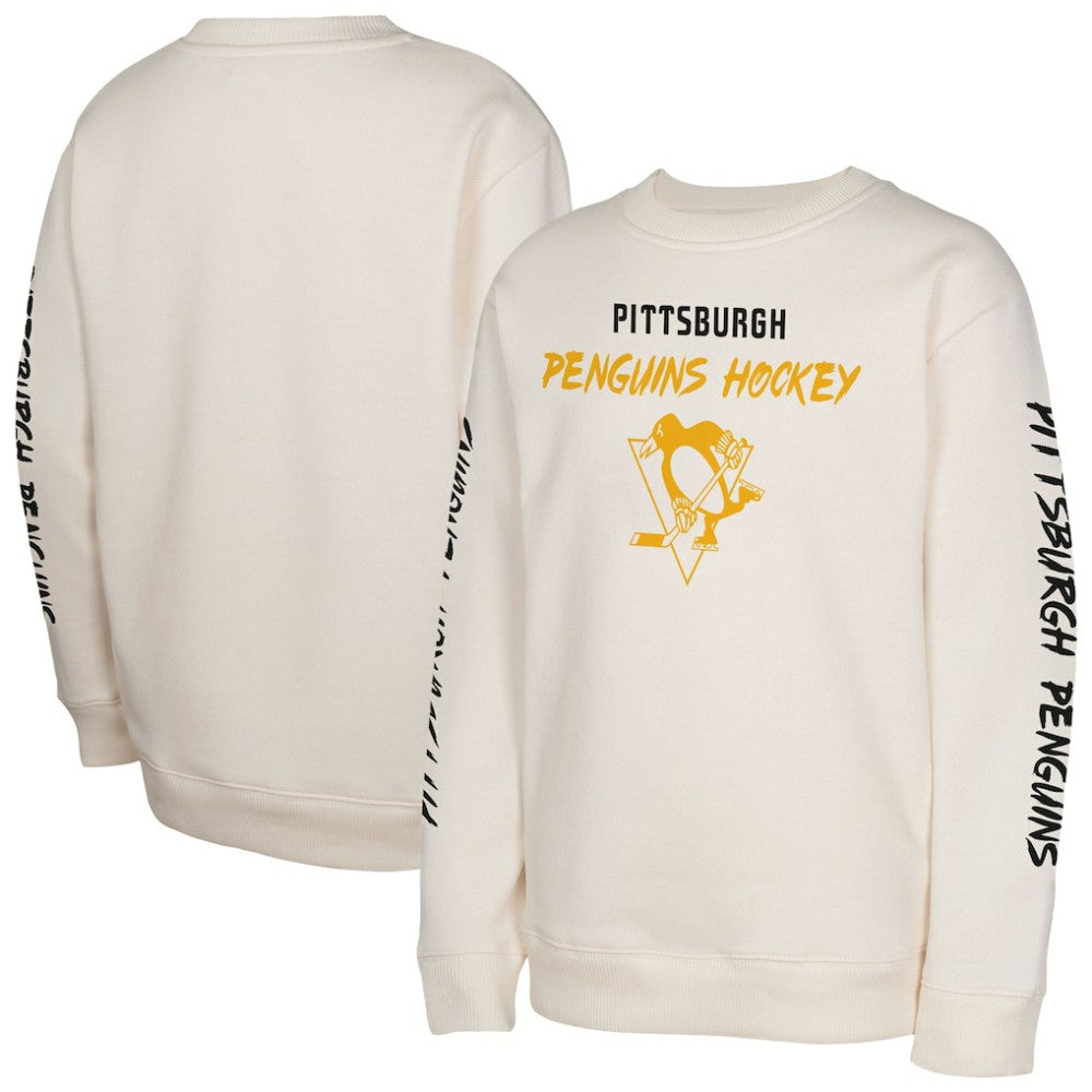 NHL Pittsburgh Penguins Youth Star Power Pullover Sweatshirt - Cream
