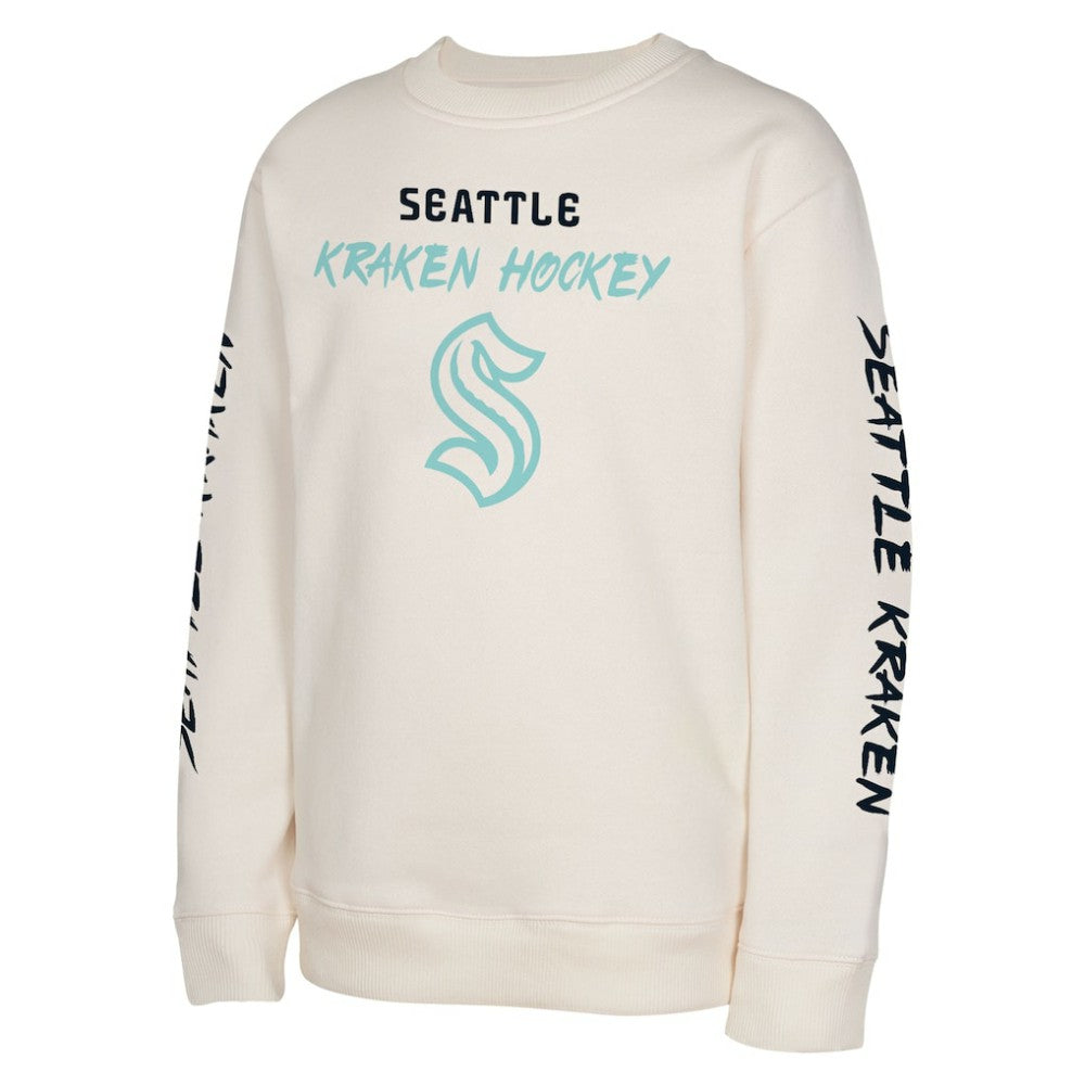 NHL Seattle Kraken Youth Star Power Pullover Sweatshirt - Cream