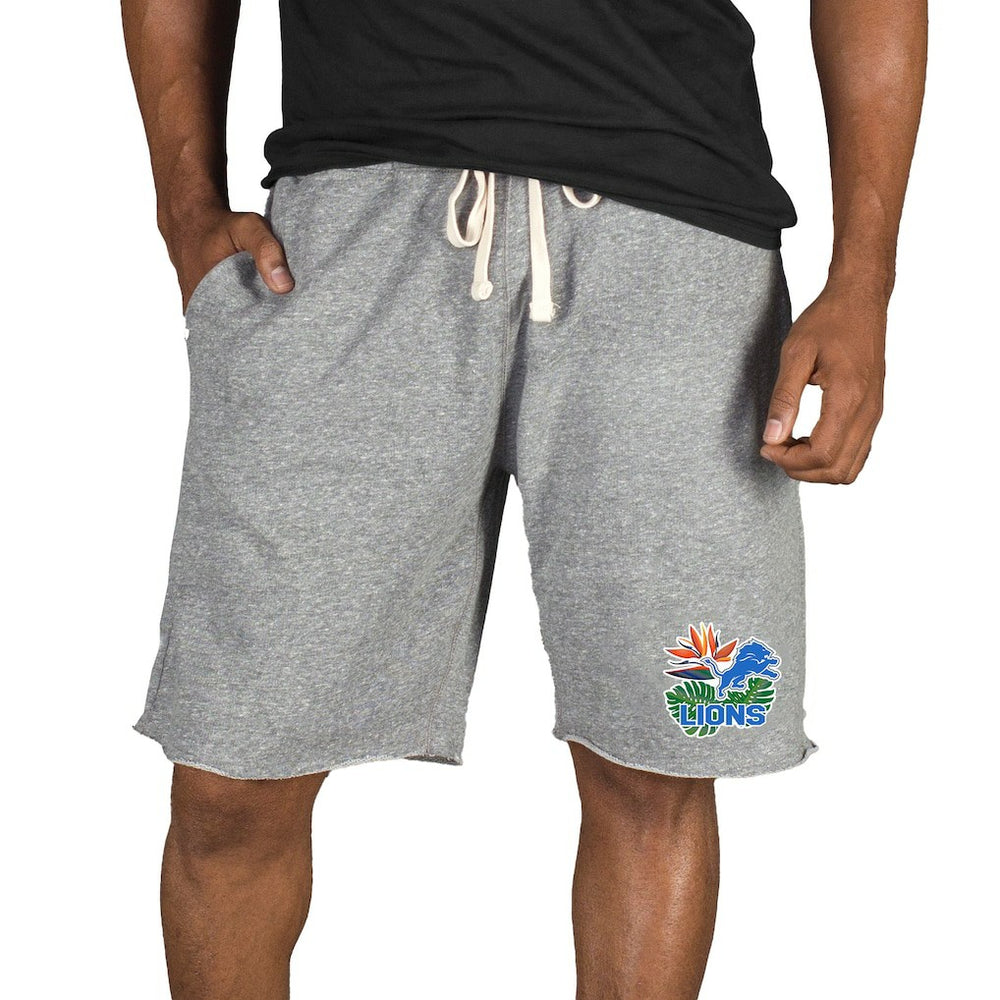 Detroit Lions Concepts Sport Mainstream Tri-Blend Shorts Gray