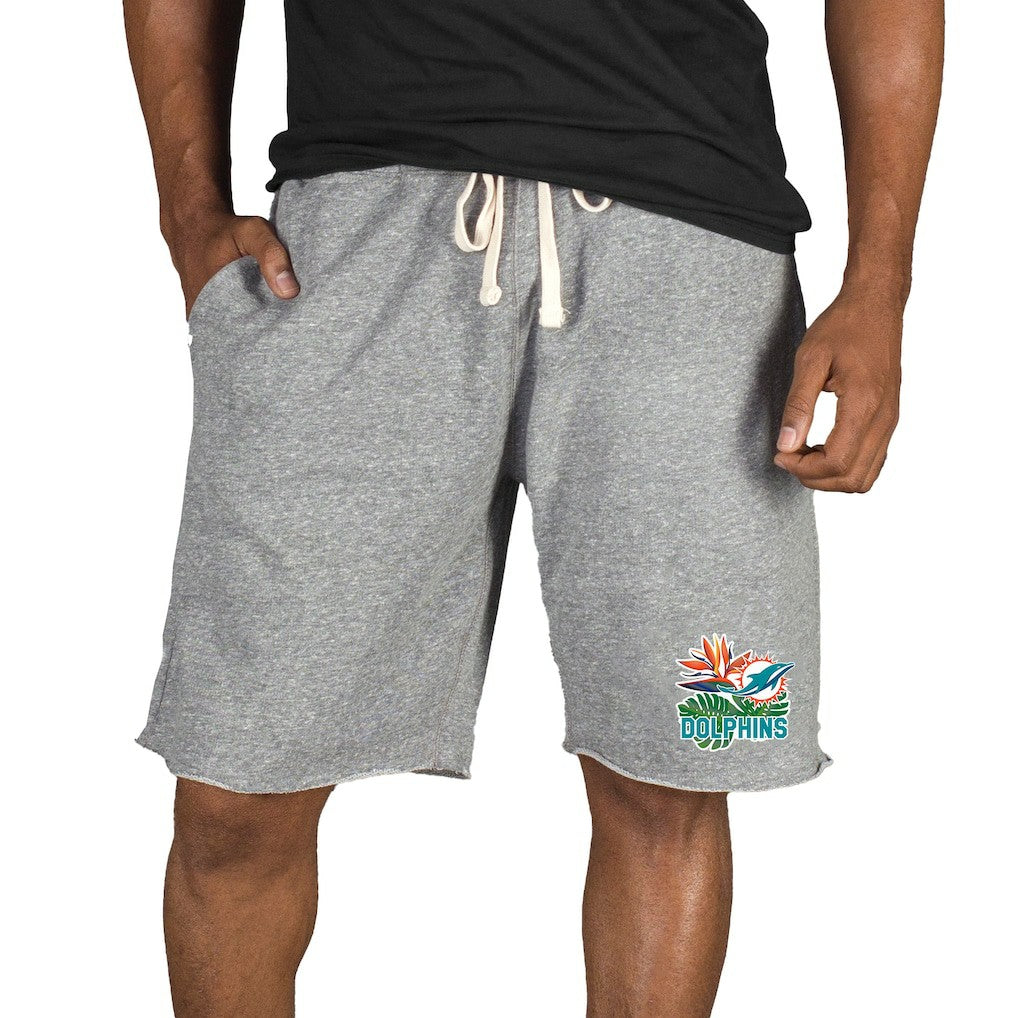 Miami Dolphins Concepts Sport Mainstream Tri-Blend Shorts Gray