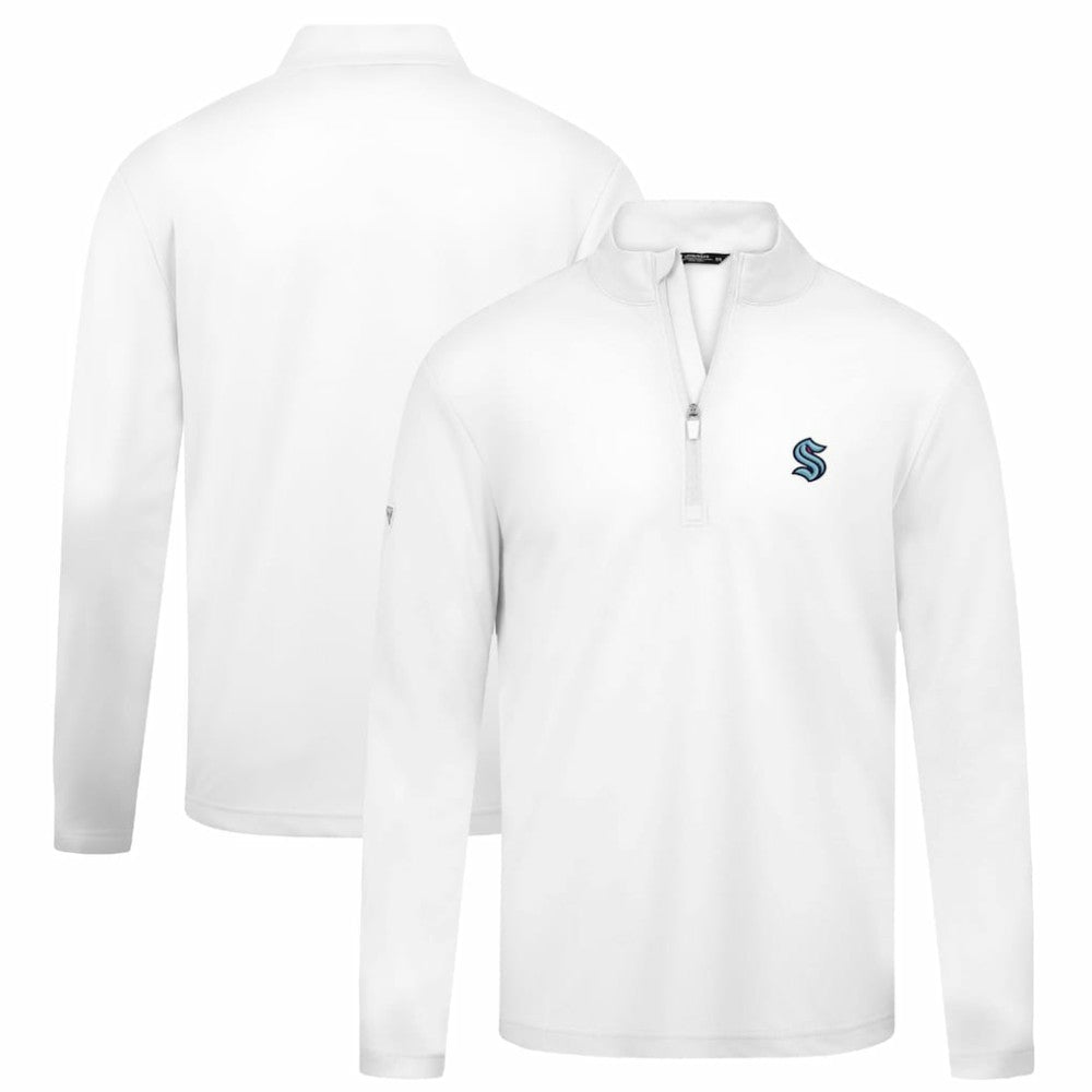 NHL Seattle Kraken Levelwear Heron Insignia Core Quarter-Zip Jacket - White