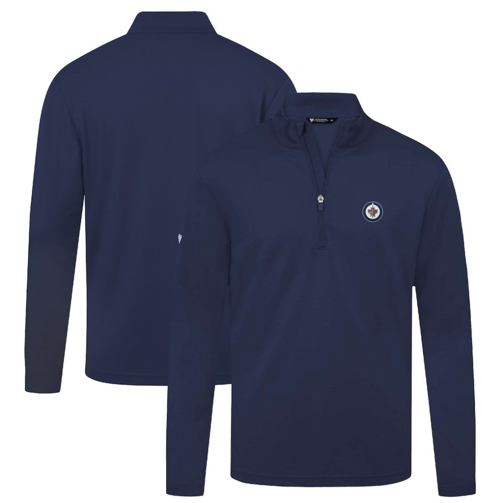 NHL Winnipeg Jets Levelwear Heron Insignia Core Quarter-Zip Jacket - Navy