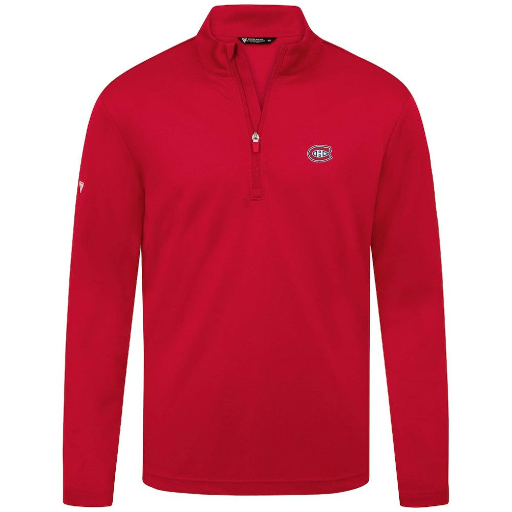 NHL Montreal Canadiens Levelwear Heron Insignia Core Quarter-Zip Jacket - Red