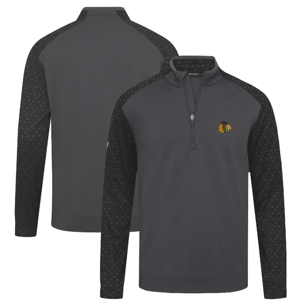 NHL Chicago Blackhawks Levelwear Aztec Insignia Core Quarter-Zip Pullover Top - Charcoal