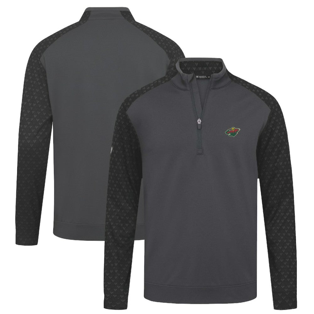NHL Minnesota Wild Levelwear Aztec Insignia Core Quarter-Zip Pullover Top - Charcoal