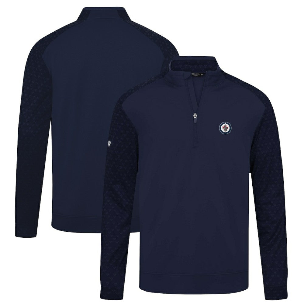 NHL Winnipeg Jets Levelwear Aztec Insignia Core Quarter-Zip Pullover Top - Navy