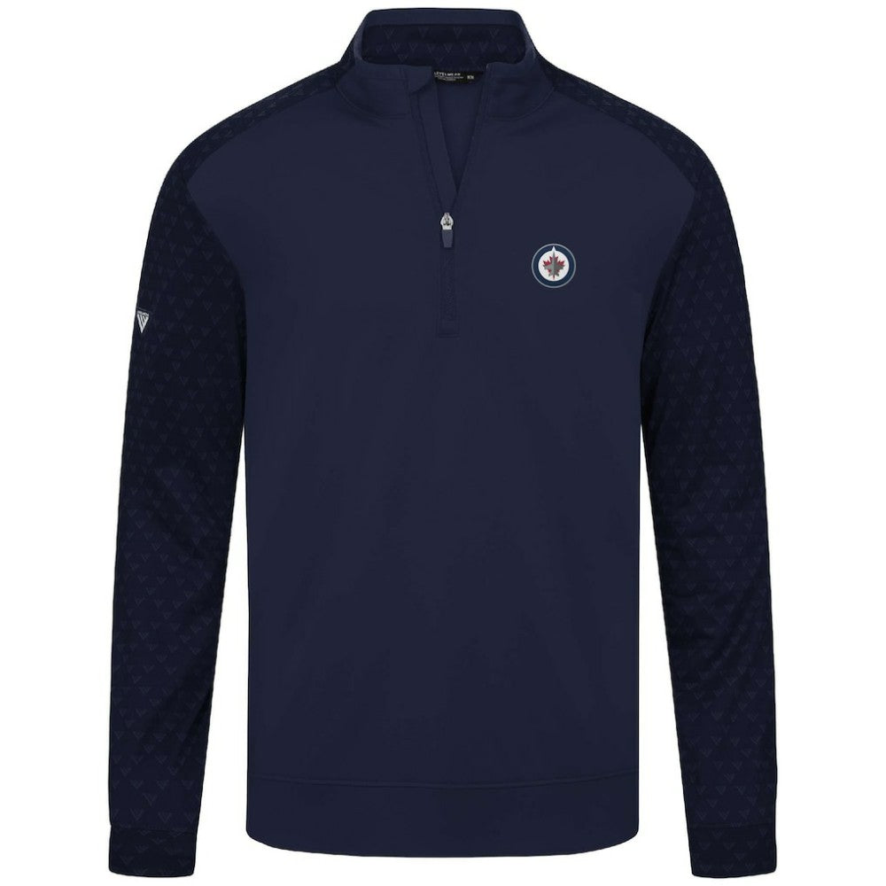 NHL Winnipeg Jets Levelwear Aztec Insignia Core Quarter-Zip Pullover Top - Navy