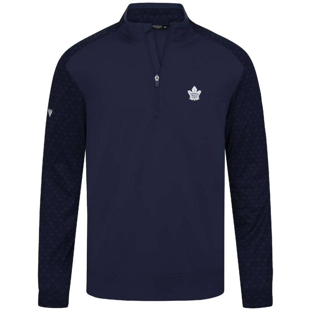 NHL Toronto Maple Leafs Levelwear Aztec Insignia Core Quarter-Zip Pullover Top - Navy