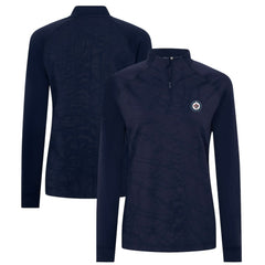 NHL Winnipeg Jets Levelwear Women's Amethyst Insignia Core Quarter-Zip Jacket - Navy