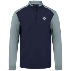 NHL Winnipeg Jets Levelwear Bayou Insignia Core Quarter-Zip Pullover Top - Navy