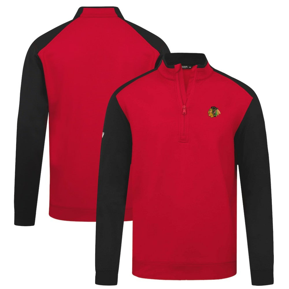 NHL Chicago Blackhawks Levelwear Bayou Insignia Core Quarter-Zip Pullover Top - Red