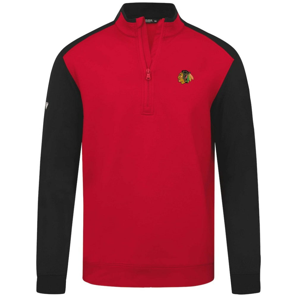 NHL Chicago Blackhawks Levelwear Bayou Insignia Core Quarter-Zip Pullover Top - Red