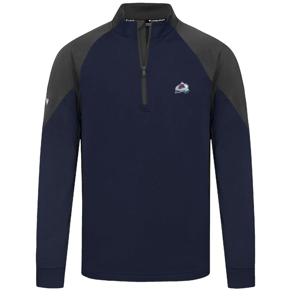 NHL Colorado Avalanche Levelwear Cadet Insignia Core Quarter-Zip Pullover Top - Navy