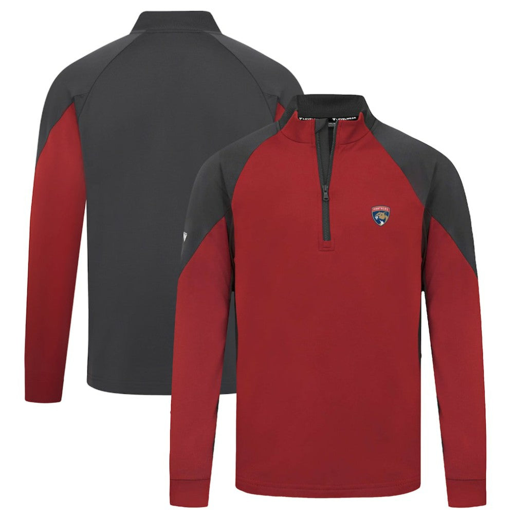 NHL Florida Panthers Levelwear Cadet Insignia Core Quarter-Zip Pullover Top - Red