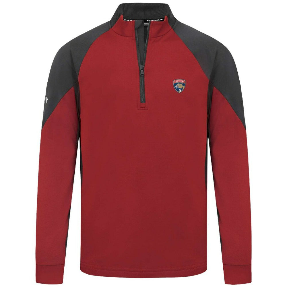 NHL Florida Panthers Levelwear Cadet Insignia Core Quarter-Zip Pullover Top - Red