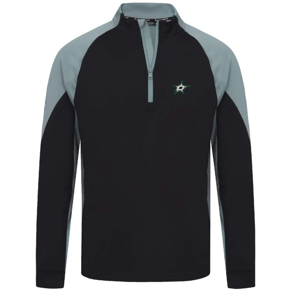 NHL Dallas Stars Levelwear Cadet Insignia Core Quarter-Zip Pullover Top - Black
