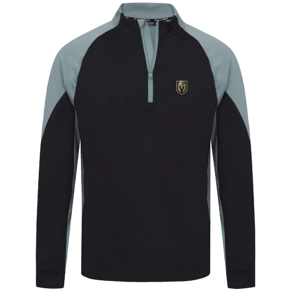 NHL Vegas Golden Knights Levelwear Cadet Insignia Core Quarter-Zip Pullover Top - Black