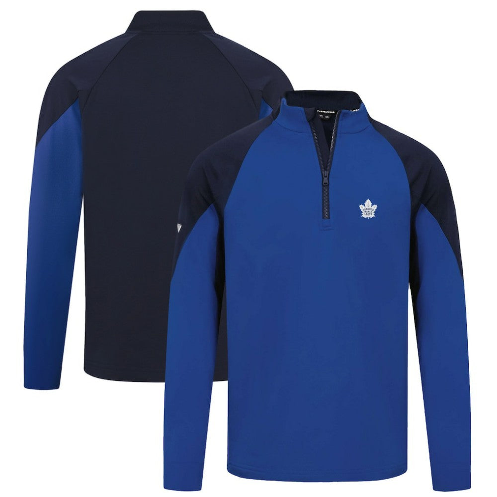 NHL Toronto Maple Leafs Levelwear Cadet Insignia Core Quarter-Zip Pullover Top - Blue
