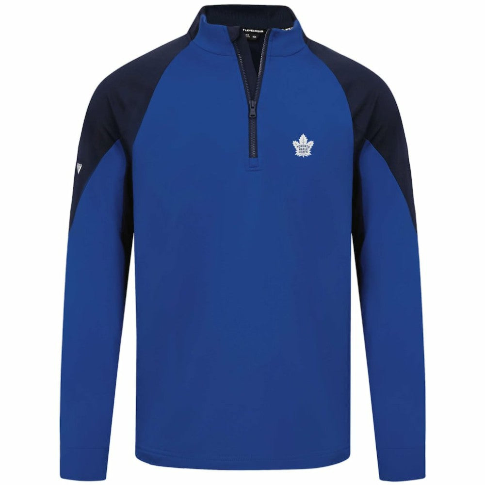 NHL Toronto Maple Leafs Levelwear Cadet Insignia Core Quarter-Zip Pullover Top - Blue