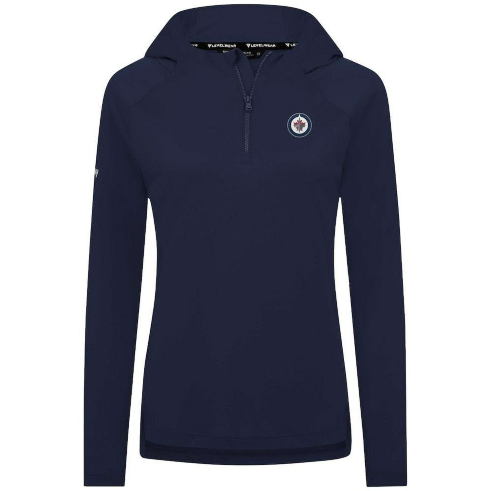 NHL Winnipeg Jets Levelwear Women's Raven Insignia Core Quarter-Zip Jacket - Navy