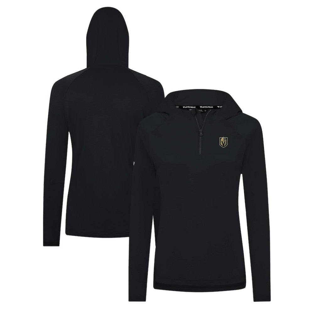 NHL Vegas Golden Knights Levelwear Women's Raven Insignia Core Quarter-Zip Jacket - Black