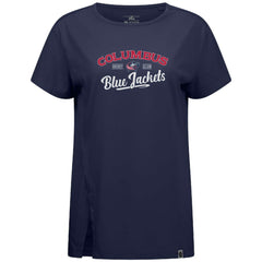 NHL Columbus Blue Jackets Levelwear Women's Influx Ice Wall T-Shirt - Navy