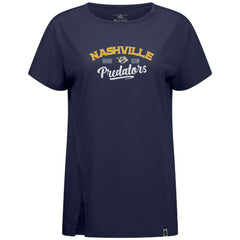 NHL Nashville Predators Levelwear Women's Influx Ice Wall T-Shirt - Navy