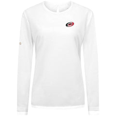 NHL Carolina Hurricanes Levelwear Women's Sequoia Primary Logo Long Sleeve T-Shirt - White