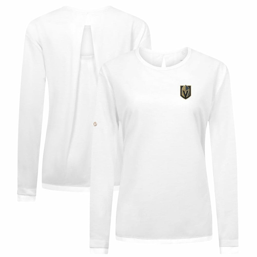 NHL Vegas Golden Knights Levelwear Women's Sequoia Primary Logo Long Sleeve T-Shirt - White
