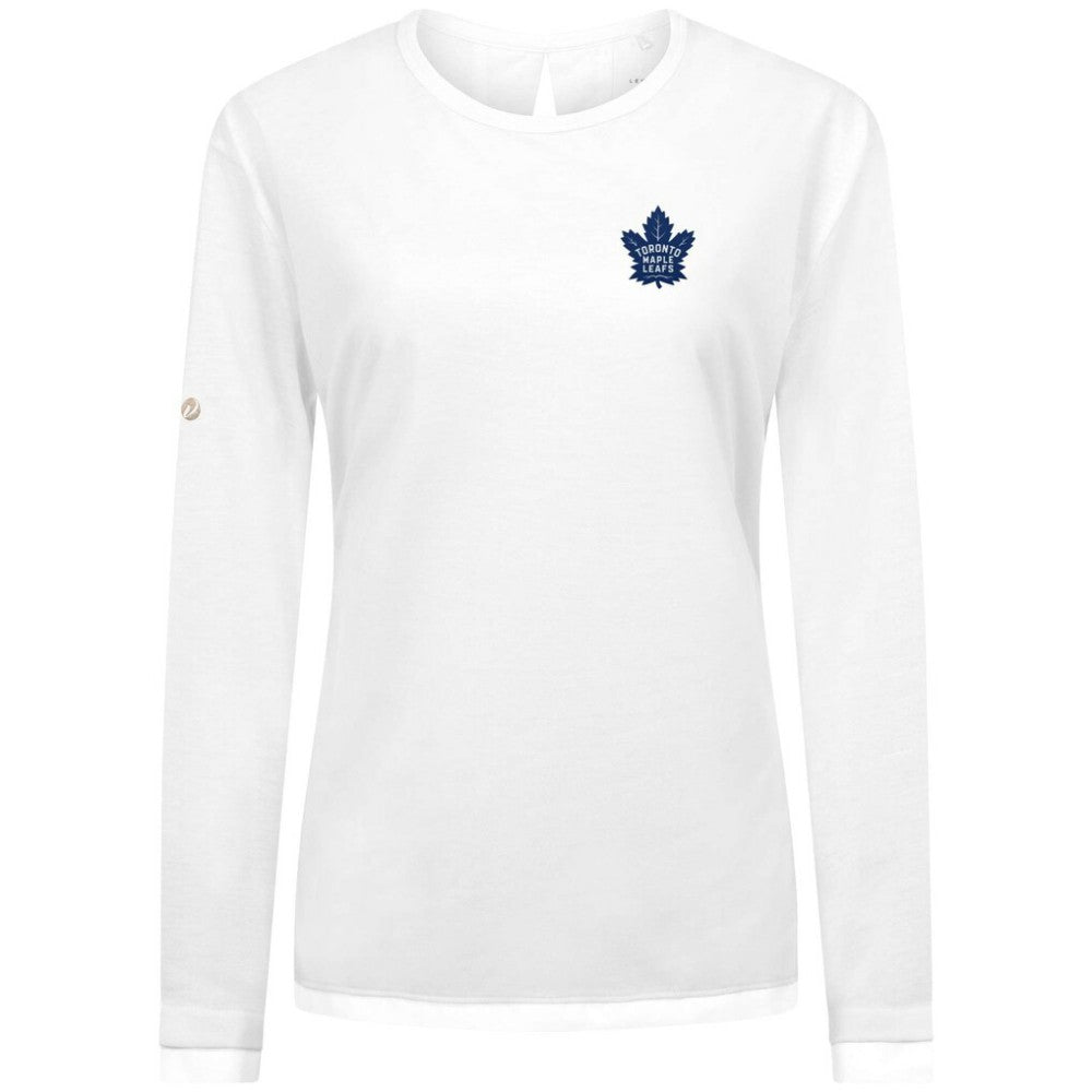 NHL Toronto Maple Leafs Levelwear Women's Sequoia Primary Logo Long Sleeve T-Shirt - White