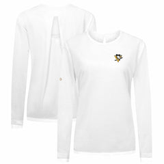 NHL Pittsburgh Penguins Levelwear Women's Sequoia Primary Logo Long Sleeve T-Shirt - White