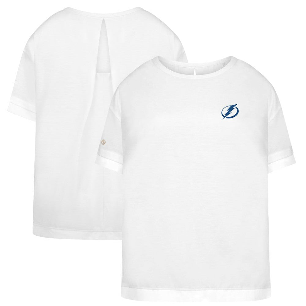 NHL Tampa Bay Lightning Levelwear Women's Tulip Primary Logo T-Shirt - White