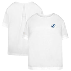 NHL Tampa Bay Lightning Levelwear Women's Tulip Primary Logo T-Shirt - White