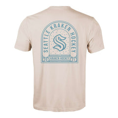 NHL Seattle Kraken Levelwear Richmond Stained Glass T-Shirt - Khaki