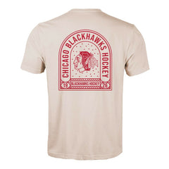 NHL Chicago Blackhawks Levelwear Richmond Stained Glass T-Shirt - Khaki