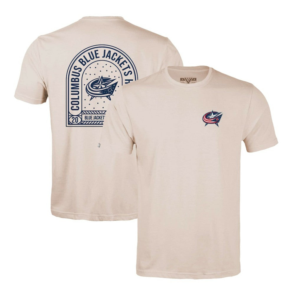 NHL Columbus Blue Jackets Levelwear Richmond Stained Glass T-Shirt - Khaki