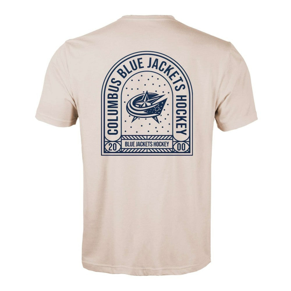 NHL Columbus Blue Jackets Levelwear Richmond Stained Glass T-Shirt - Khaki