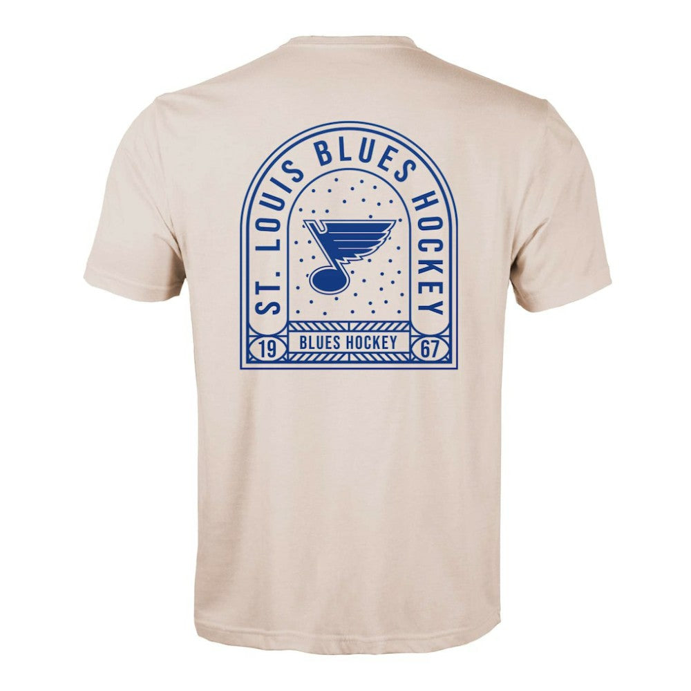NHL St. Louis Blues Levelwear Richmond Stained Glass T-Shirt - Khaki